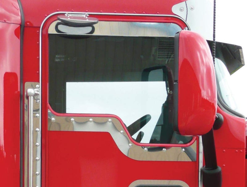 RoadWorks | Stainless Steel Contoured Under Window Trims for Kenworth Daylite Door | 40195 - Image 1